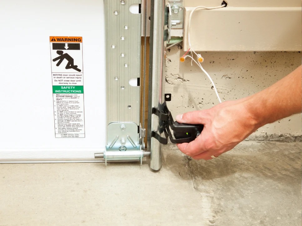 Garage door laser