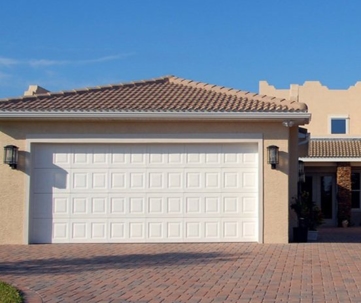 A garage door